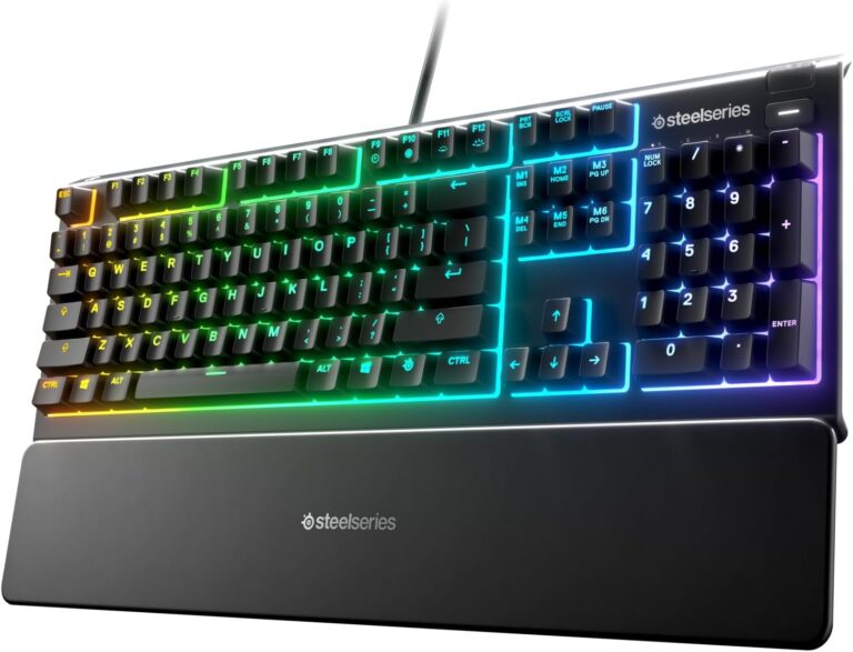 SteelSeries Teclado para jogos Apex 3 RGB – Iluminação RGB de 10 zonas